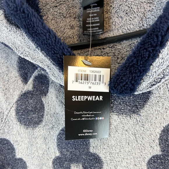 Disney Pajama launcher Sherpa pull over size Medium Hoodie NWT cozy&warm - Picture 8 of 9